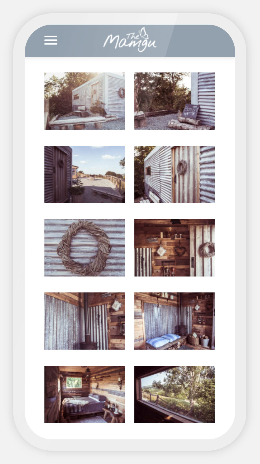 WordPress mobile website design for The Mamgu