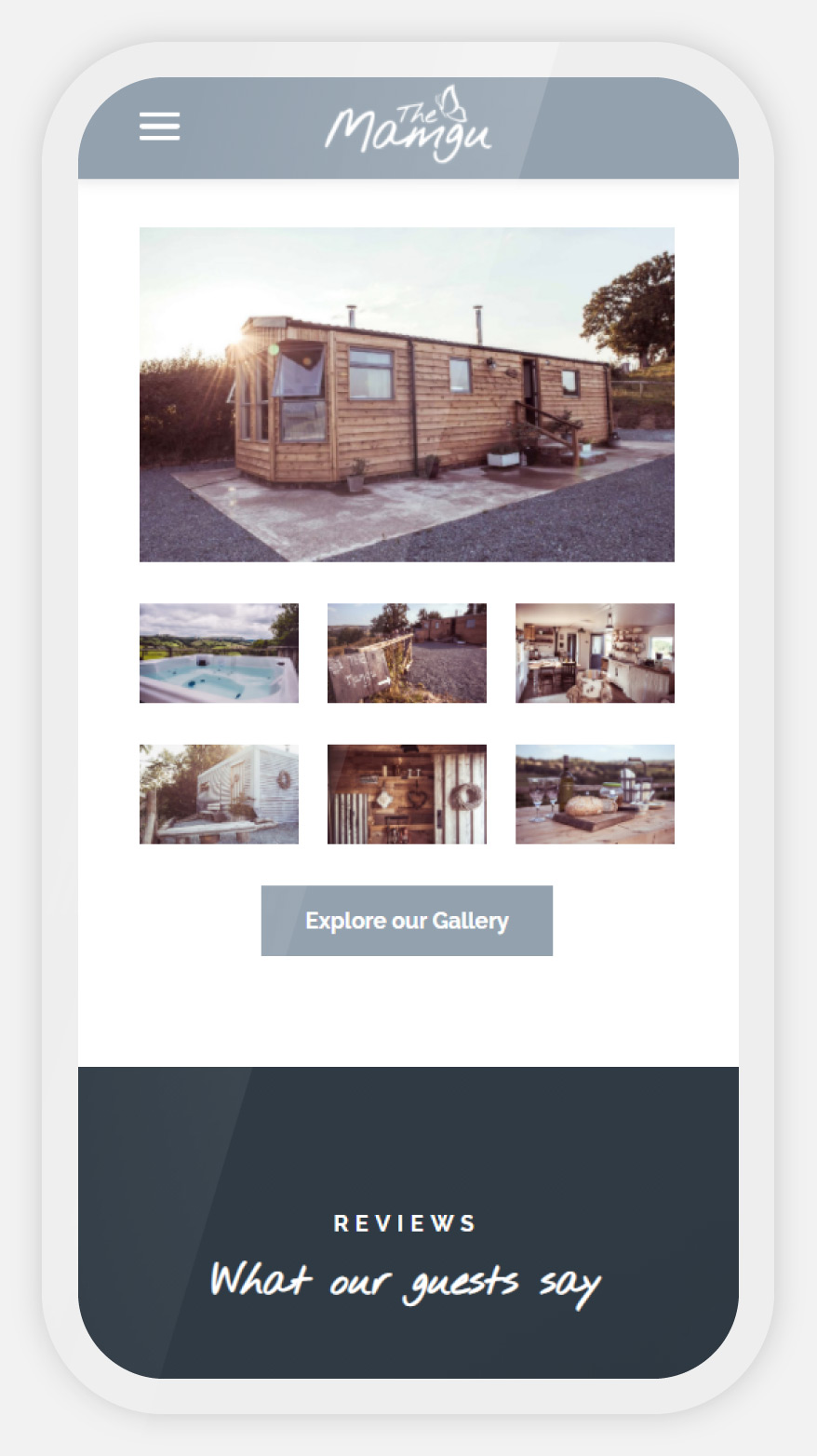 WordPress mobile website design for The Mamgu