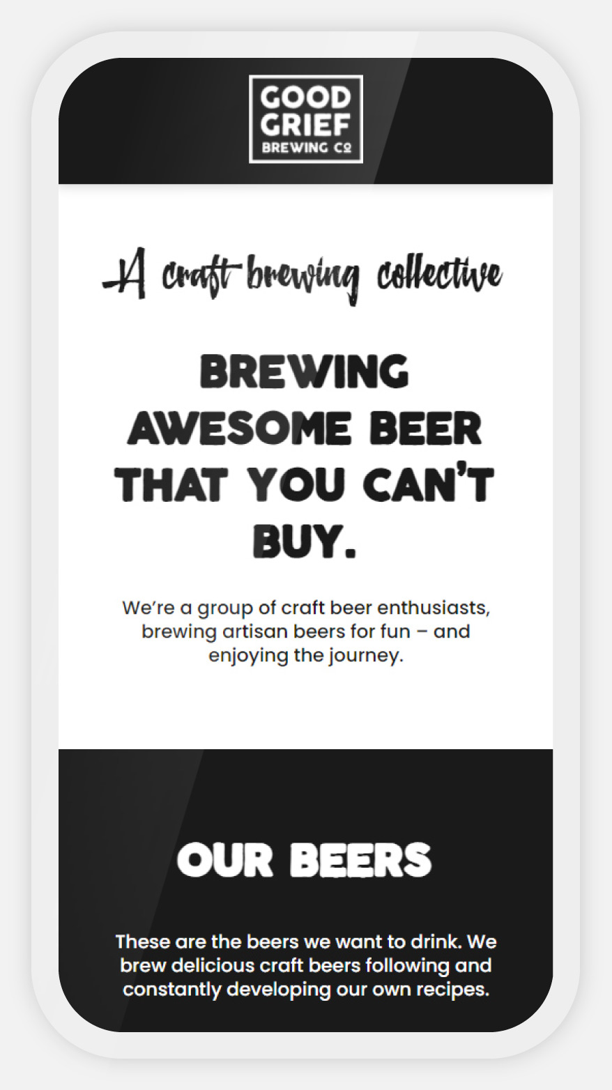 Good Grief Brewing Co. website